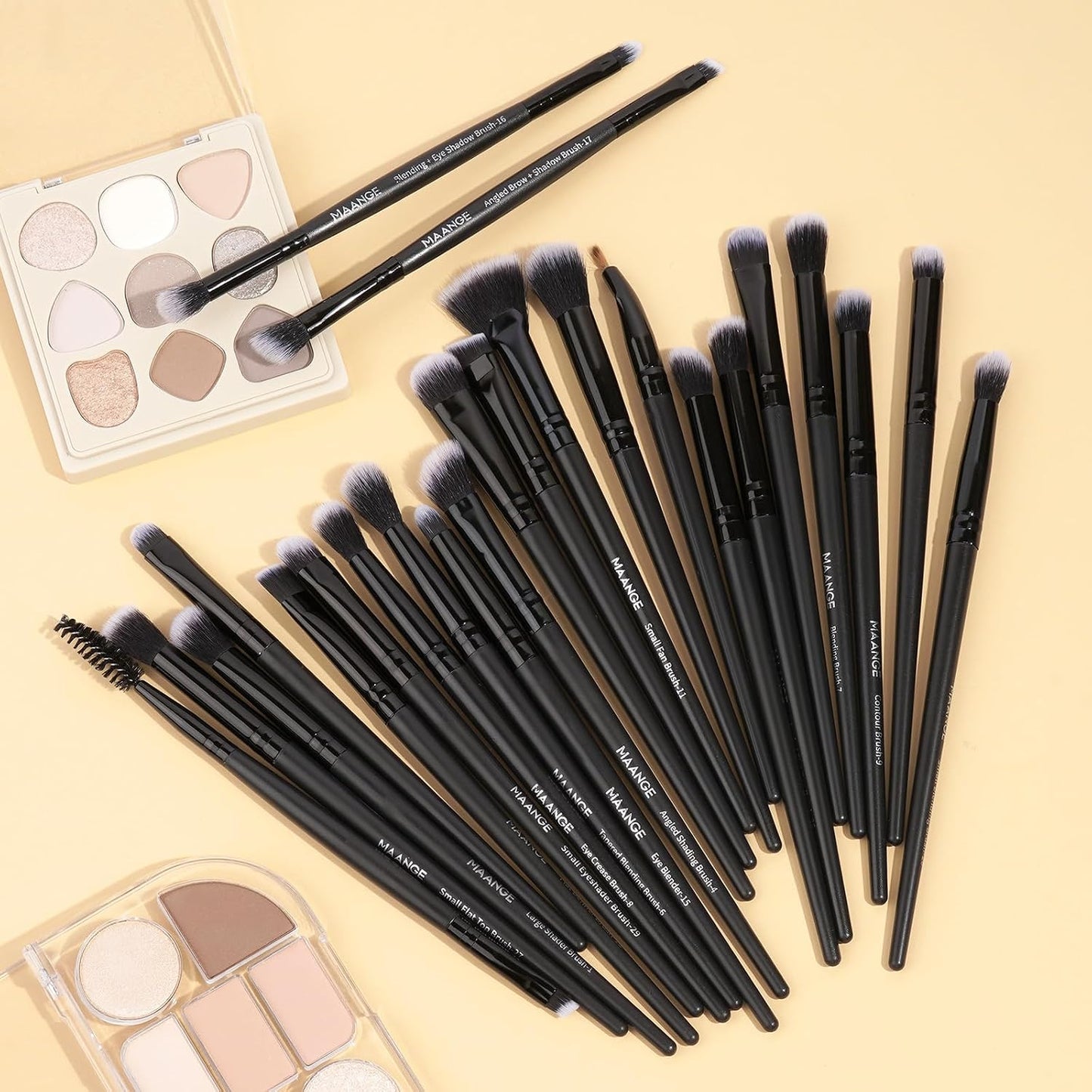 Eye Makeup Brushes, 41 Pcs Premium Synthetic Precision Makeup Brush Set Contour Blush Concealers Eyeshadow Eyeliner Blending Make up Brush Kit (Black, 41 Piece Set)