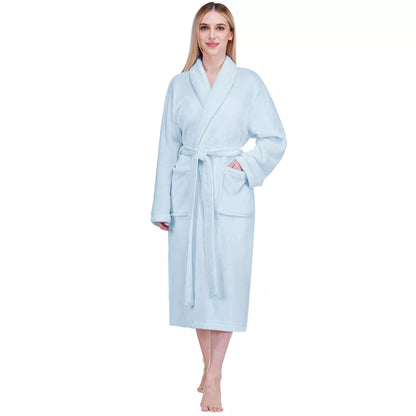 PAVILIA Womens Robe Fleece Plush Soft, Fluffy Fuzzy Cozy Warm Lightweight Bathrobe, Shower Spa House Long