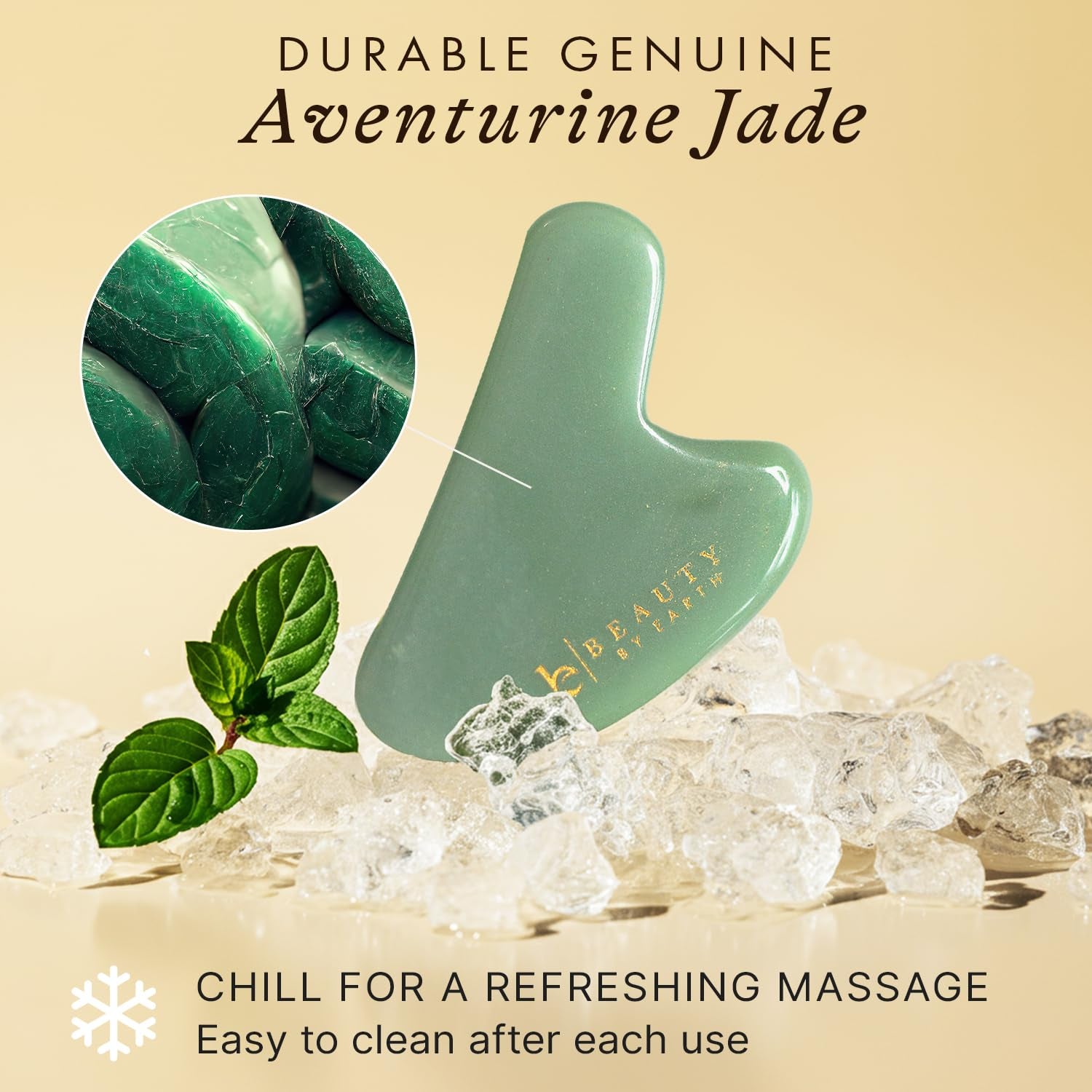 Jade Gua Sha Facial Tools - Depuffer & Massager Tool | Lymphatic Drainage & Jawline Sculpting, Gift Set Guasha Tool for Face, Skin Care Tools