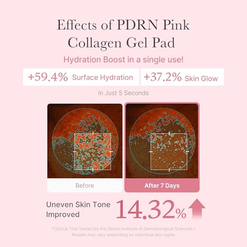 Pink PDRN Day & Night Gel Duo: Salmon DNA PDRN Pink Collagen Jelly Gel Mask (4Ea) and Collagen Jelly Pad