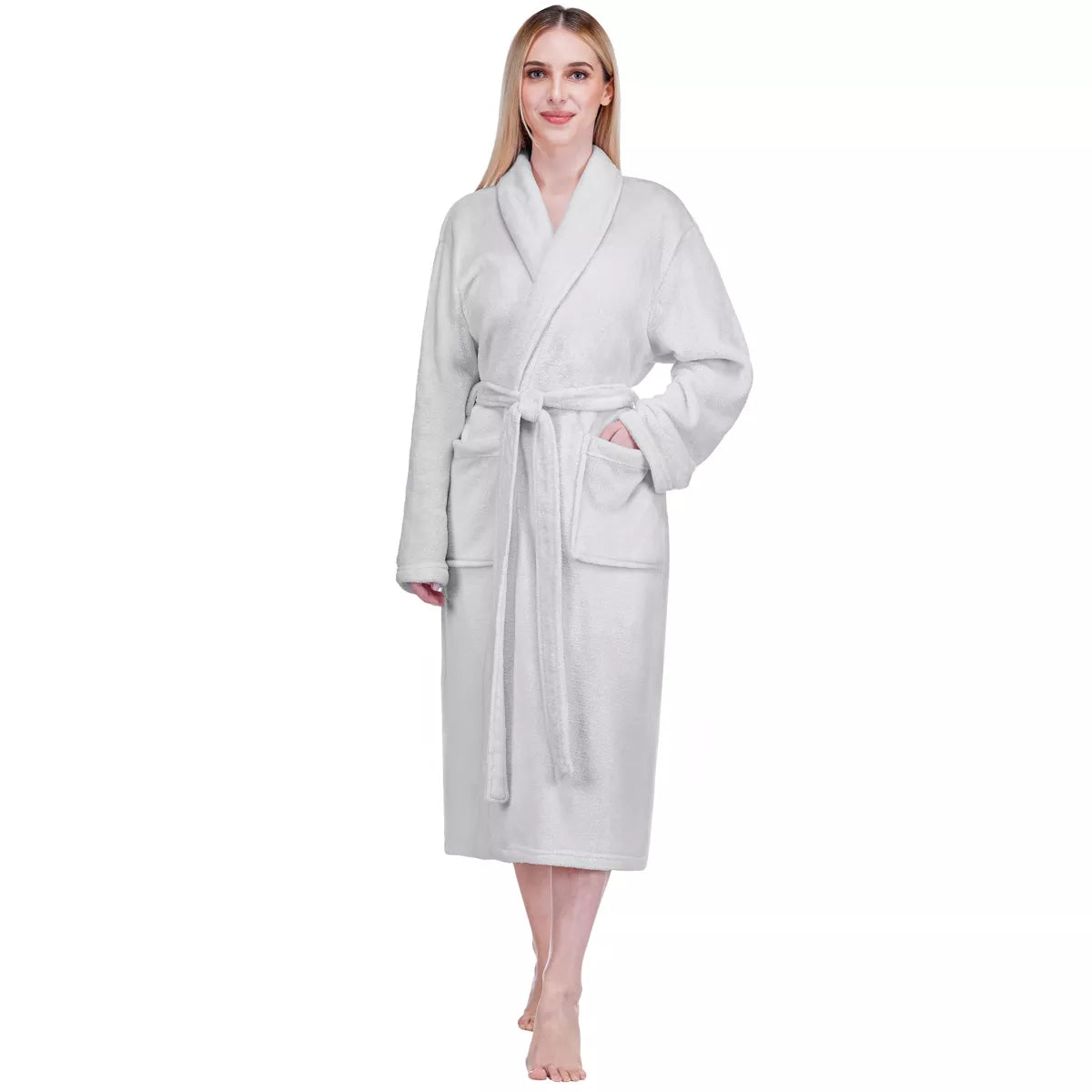 PAVILIA Womens Robe Fleece Plush Soft, Fluffy Fuzzy Cozy Warm Lightweight Bathrobe, Shower Spa House Long