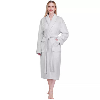 PAVILIA Womens Robe Fleece Plush Soft, Fluffy Fuzzy Cozy Warm Lightweight Bathrobe, Shower Spa House Long