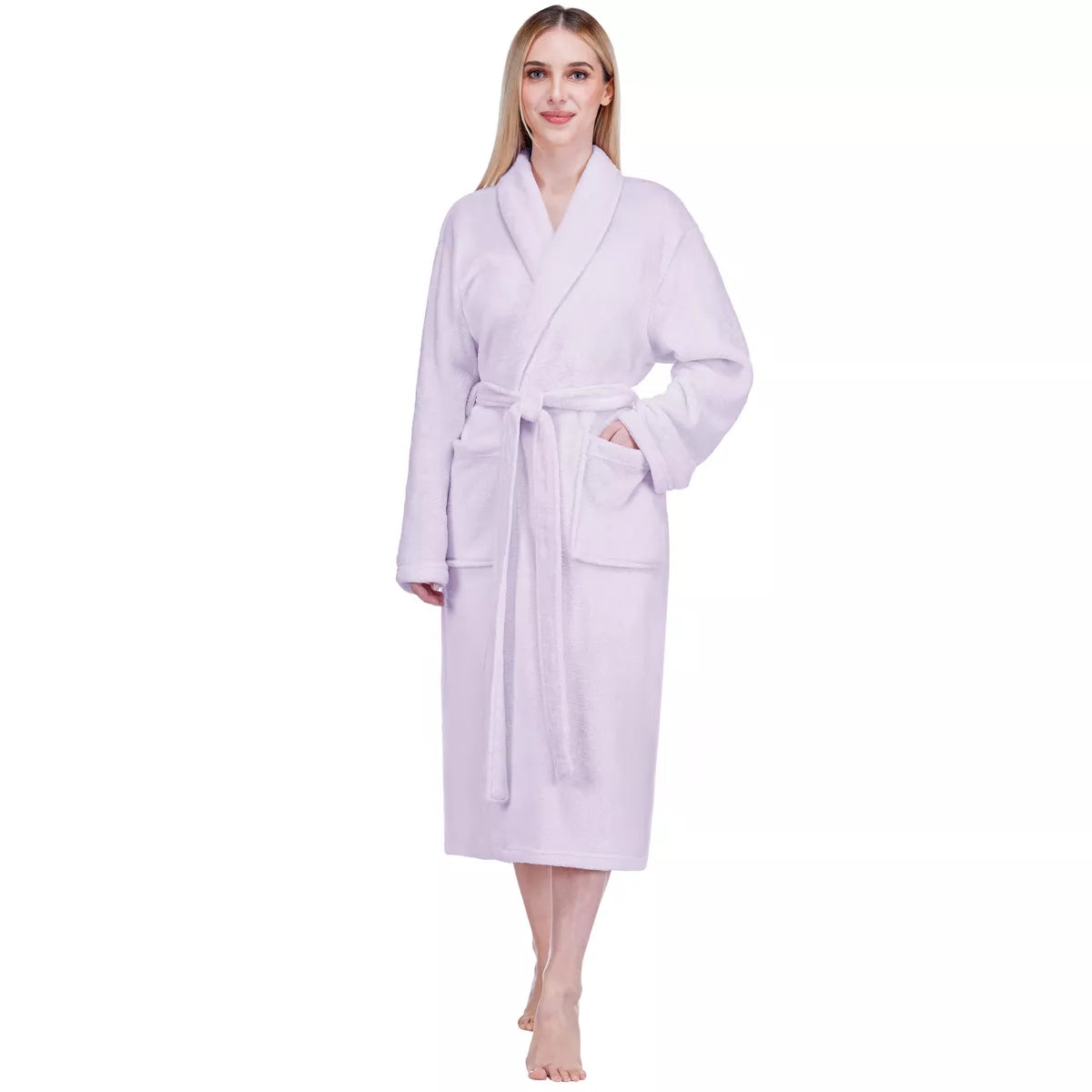 PAVILIA Womens Robe Fleece Plush Soft, Fluffy Fuzzy Cozy Warm Lightweight Bathrobe, Shower Spa House Long