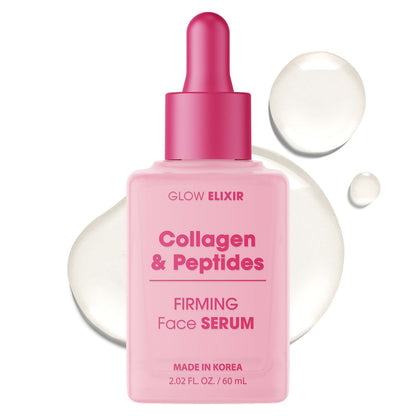Collagen & Peptides Face Serum – Firming & Wrinkle Serum for Skin Repair, Fine Lines & Deep Wrinkle Treatment – Dermatologist Tested anti Aging Korean Skin Care – Clean Beauty – 2.02 Fl Oz