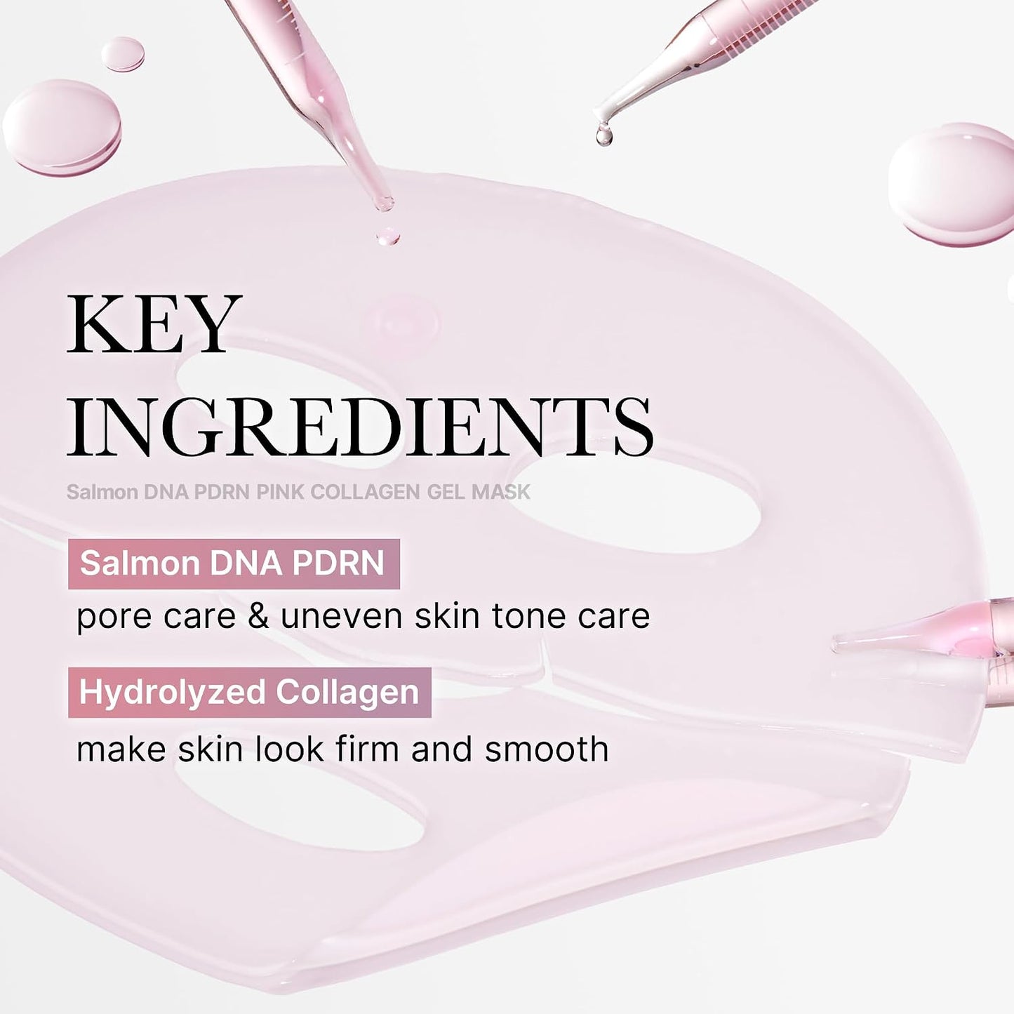Pink PDRN Day & Night Gel Duo: Salmon DNA PDRN Pink Collagen Jelly Gel Mask (4Ea) and Collagen Jelly Pad