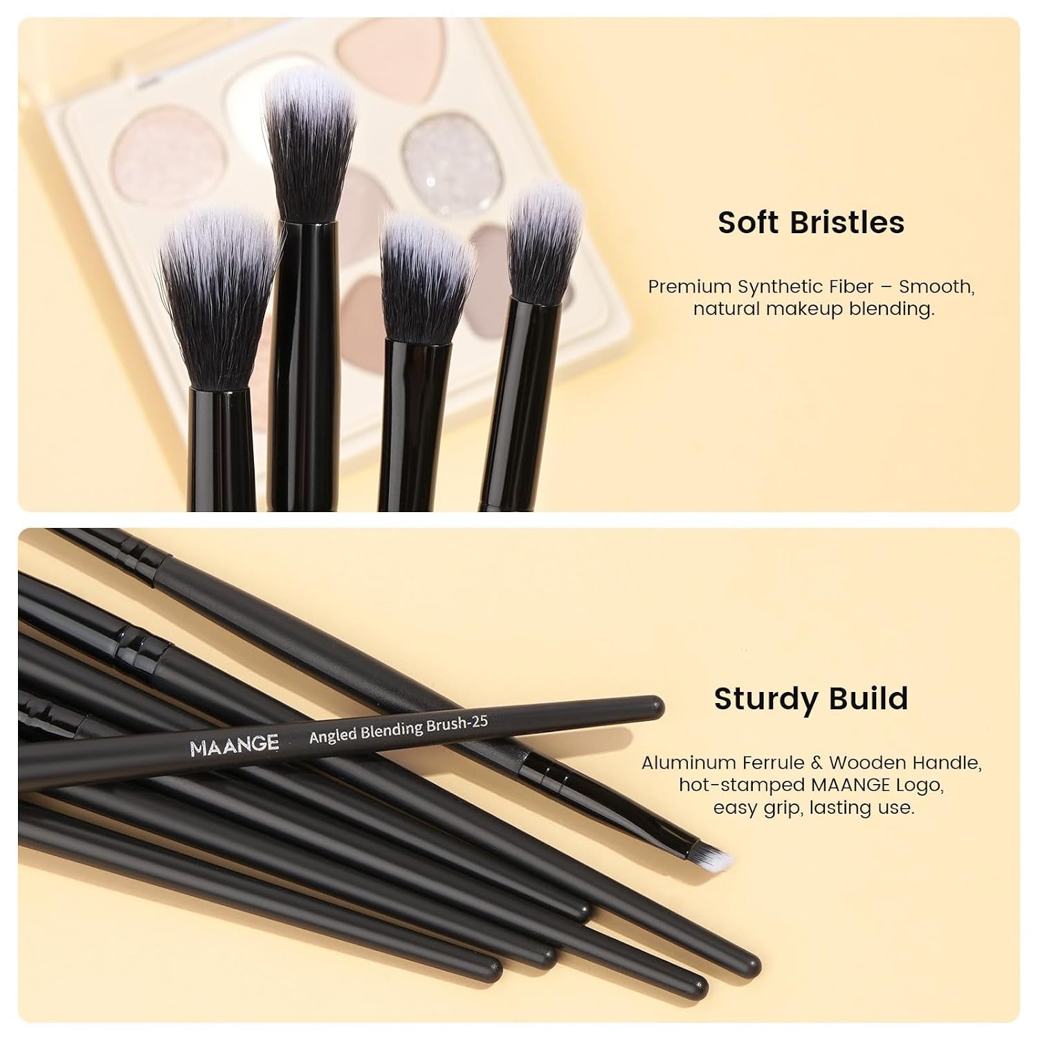 Eye Makeup Brushes, 41 Pcs Premium Synthetic Precision Makeup Brush Set Contour Blush Concealers Eyeshadow Eyeliner Blending Make up Brush Kit (Black, 41 Piece Set)