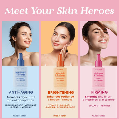 Collagen & Peptides Face Serum – Firming & Wrinkle Serum for Skin Repair, Fine Lines & Deep Wrinkle Treatment – Dermatologist Tested anti Aging Korean Skin Care – Clean Beauty – 2.02 Fl Oz