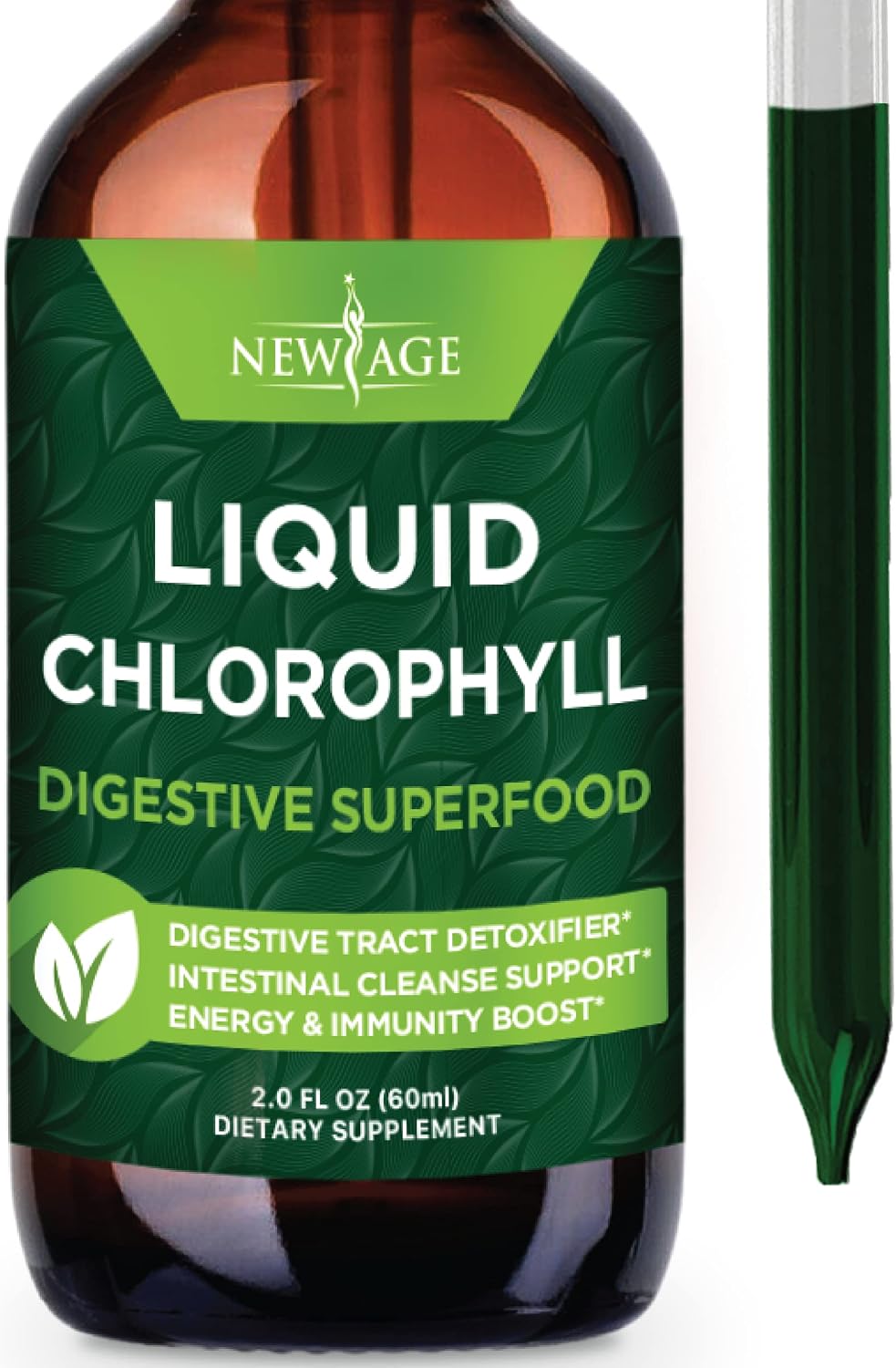 Chlorophyll Liquid Drops - Natural Concentrate – Energy Booster, Digestion and Immune System Supports, Internal Deodorant, Liver Function - (2 Fl Oz (Pack of 1))