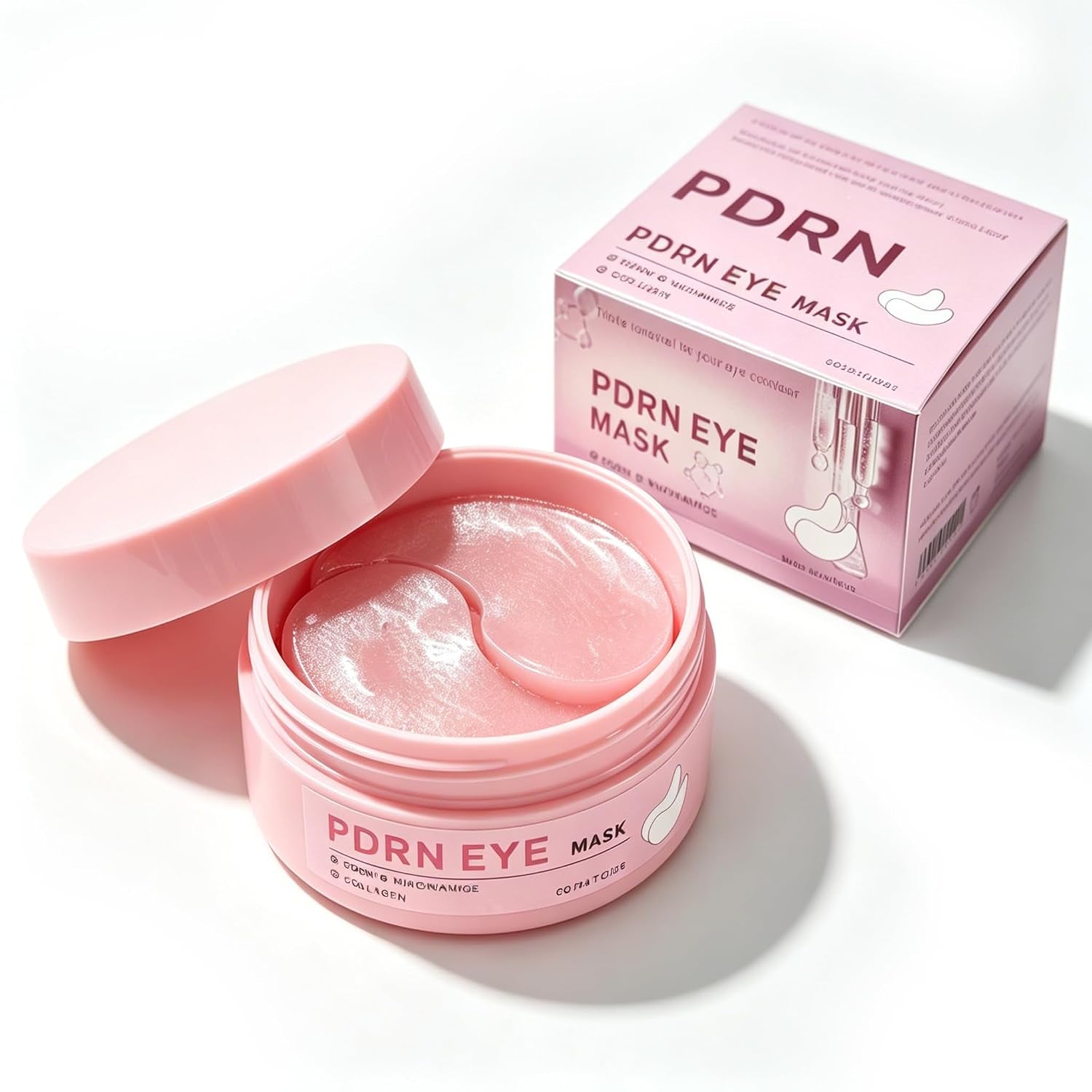 Nicotinamide under Eye Patches (60 Pairs),Pdrn Retinal Eye Patches, Skincare for Puffy Eyes,Fine Lines,Dark Circles,Bags & Wrinkles with Collagen & Hyaluronic Acid (Light Pink)