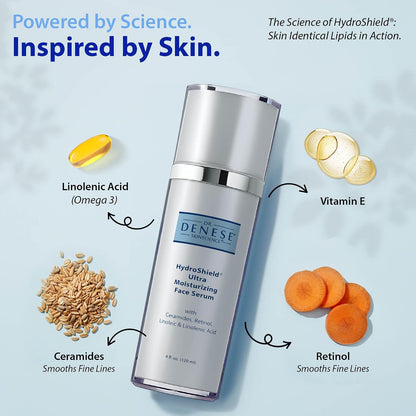 Skinscience Hydroshield Retinol Serum for Face 4 Oz – Dermatologist Tested Hydrating Serum, Contains Retinol and Ceramides for Deep Moisture - Cruelty Free