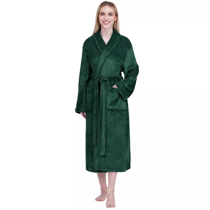 PAVILIA Womens Robe Fleece Plush Soft, Fluffy Fuzzy Cozy Warm Lightweight Bathrobe, Shower Spa House Long