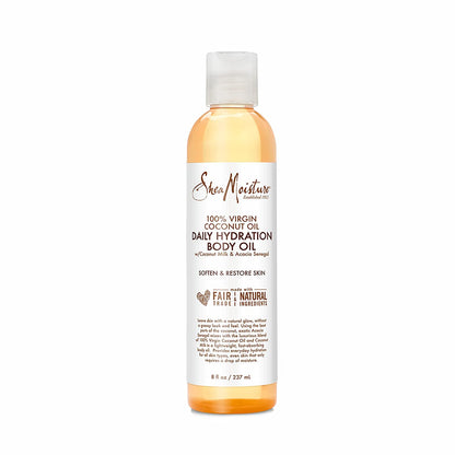 Sheamoisture Daily Hydration Body Oil Virgin Coconut Oil 8 Oz | for Dry Skin Paraben Free