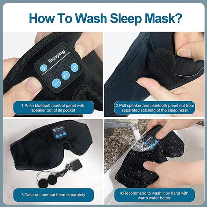 Sleep Mask with Bluetooth Headphones, 3D Sleep Mask Wireless Music Eye Mask